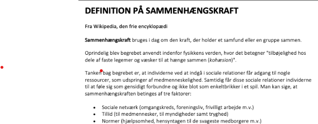 SÆT SAMMENHÆNGSKRAFTEN I SPIL